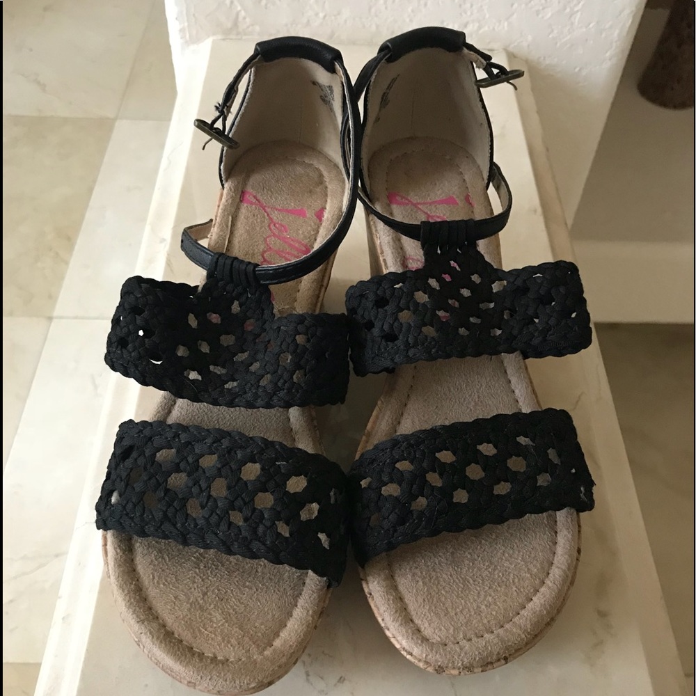 Women’s JellyPop Black Wedge Sandal